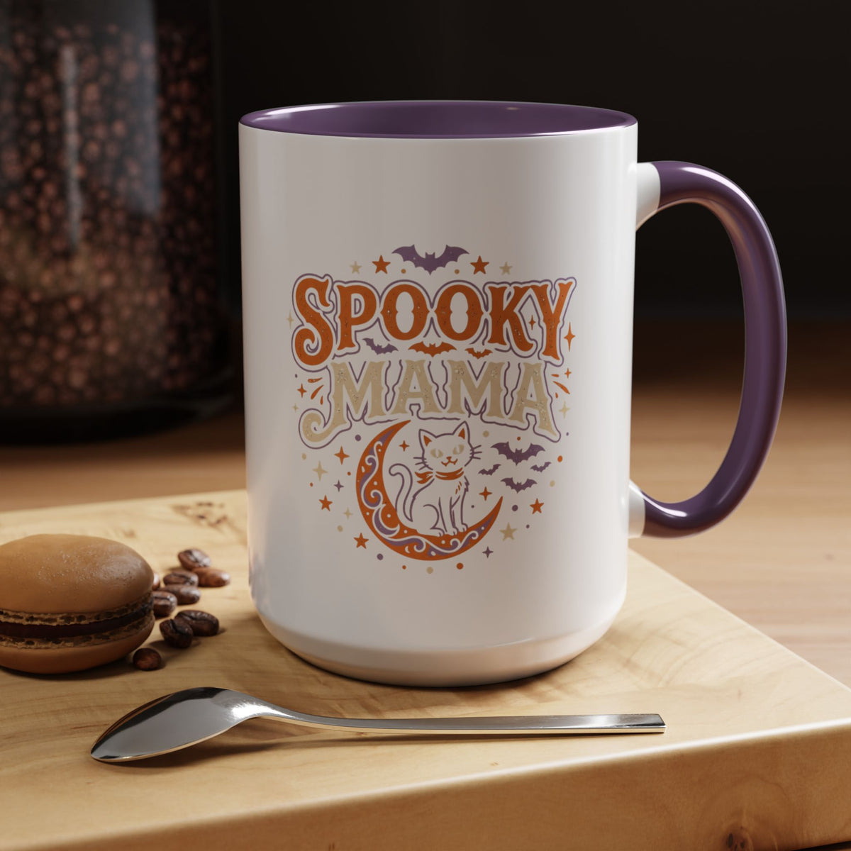 Spooky Mama Cat mug | Accent Coffee Mug