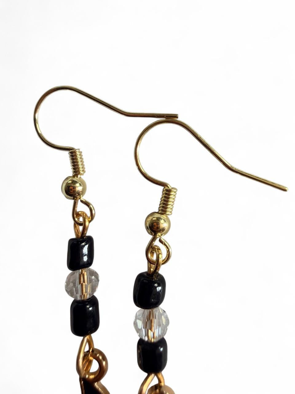 Boo-tiful Flying Witch Earrings | Witch on Broom Dangle Earrings | Halloween Enamel Earrings | Boo-tiful Souls Collection