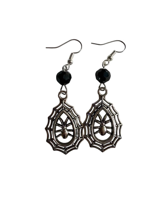 Spider Web Dangle Earrings