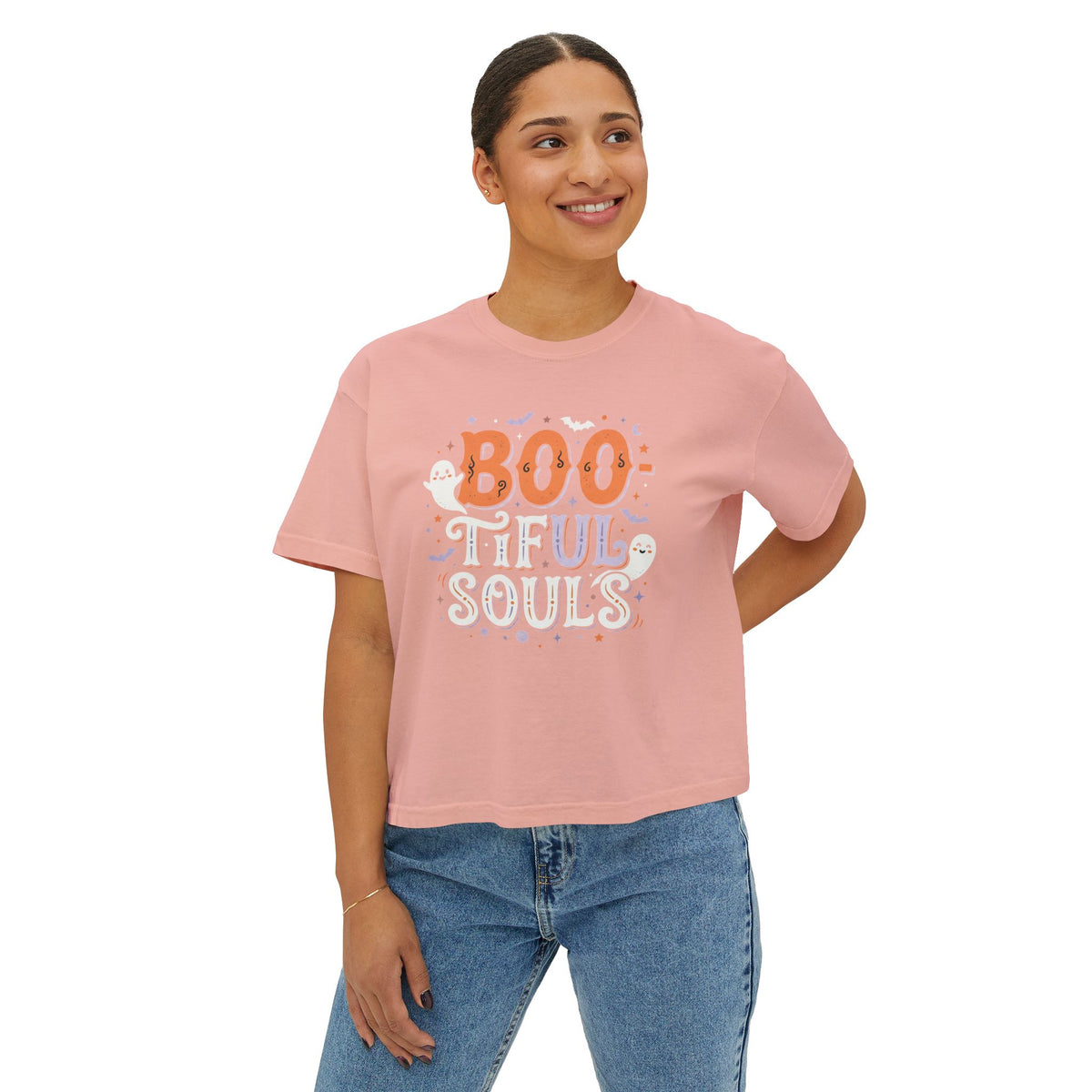 Boo-tiful Souls Tee | Halloween ghosts, pastel spooky design
