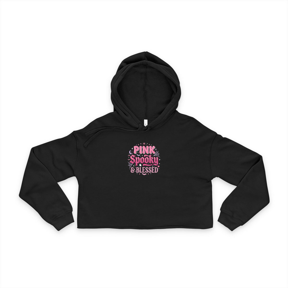 Pink, Spooky & Blessed Cropped Hoodie