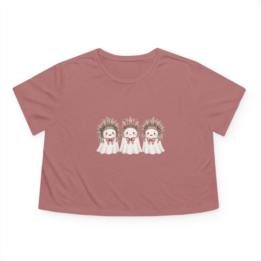 Ghost Trio Floral Cropped Tee