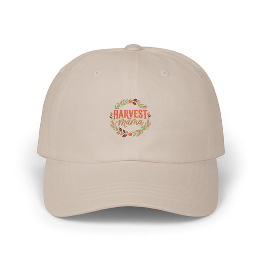 Harvest Floral Dad Cap — Autumn Harvest Hat with Floral Wreath