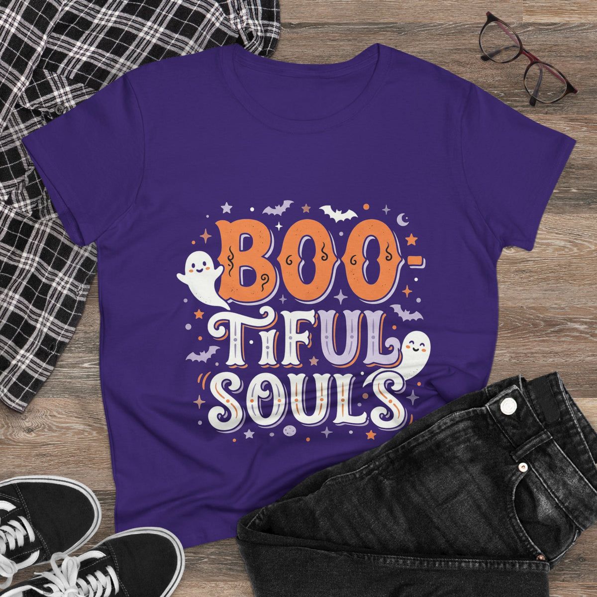 Boo-tiful Souls Tee | Halloween ghosts, bats, spooky lettering