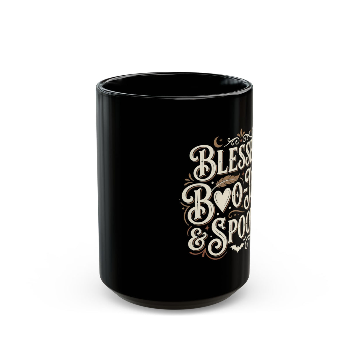 Blessed, Boo-jee & Spooky Black Mug — Halloween Gothic Coffee Cup (11oz & 15oz)