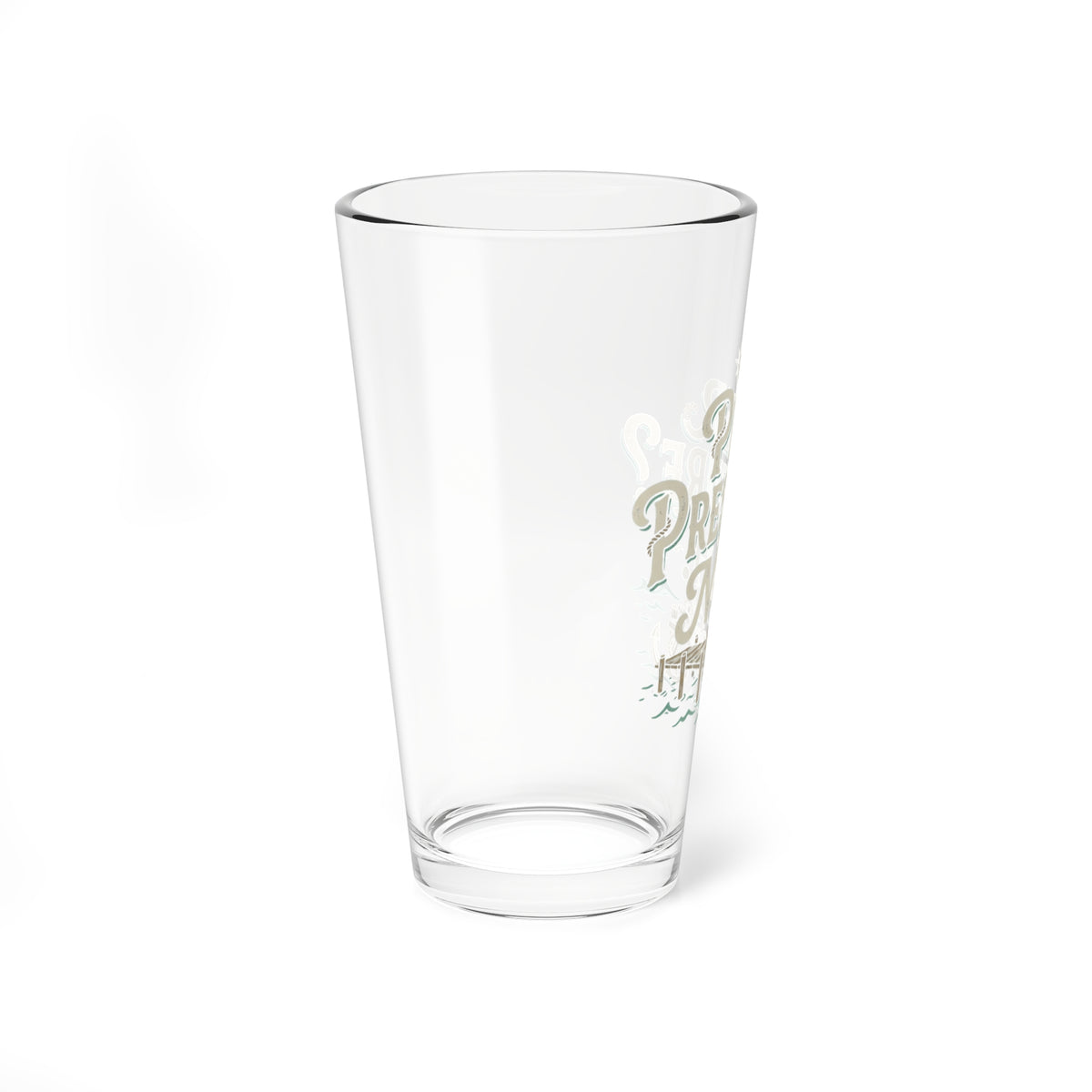 Mixing Glass — "Pier Pressure? Nah" Beach Cocktail Pint Glass (16 oz)