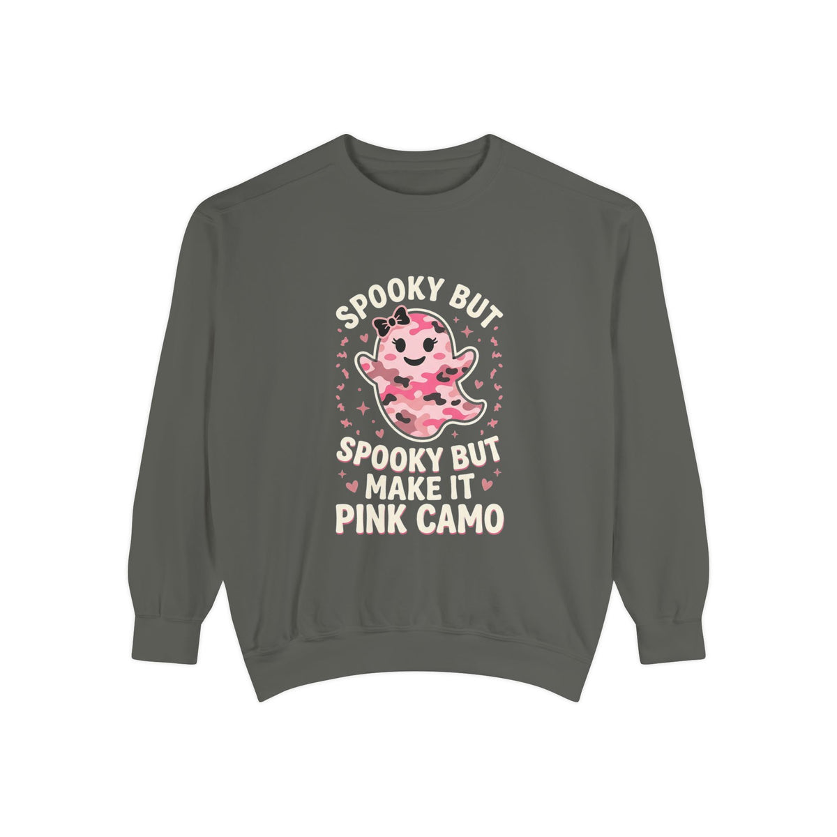 Spooky But Make It Pink Camo Sweatshirt