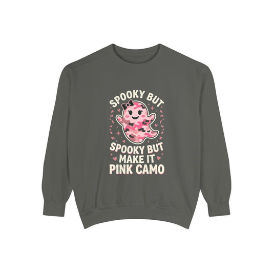 Spooky But Make It Pink Camo Sweatshirt