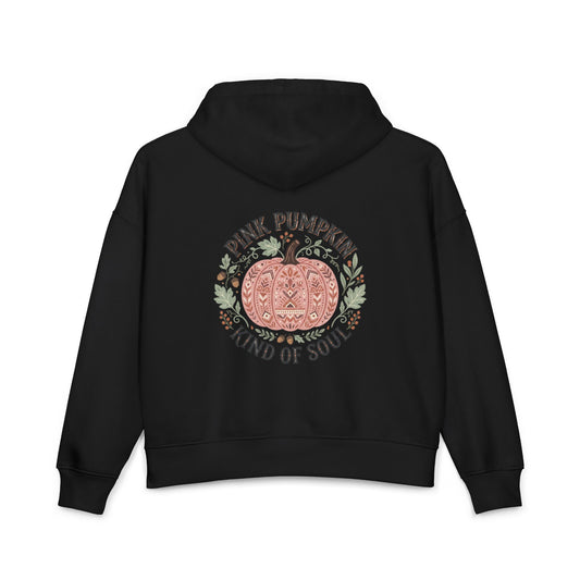 Pink Pumpkin Hoodie — "Pink Pumpkin Kind of Soul" Women's Organic Pullover