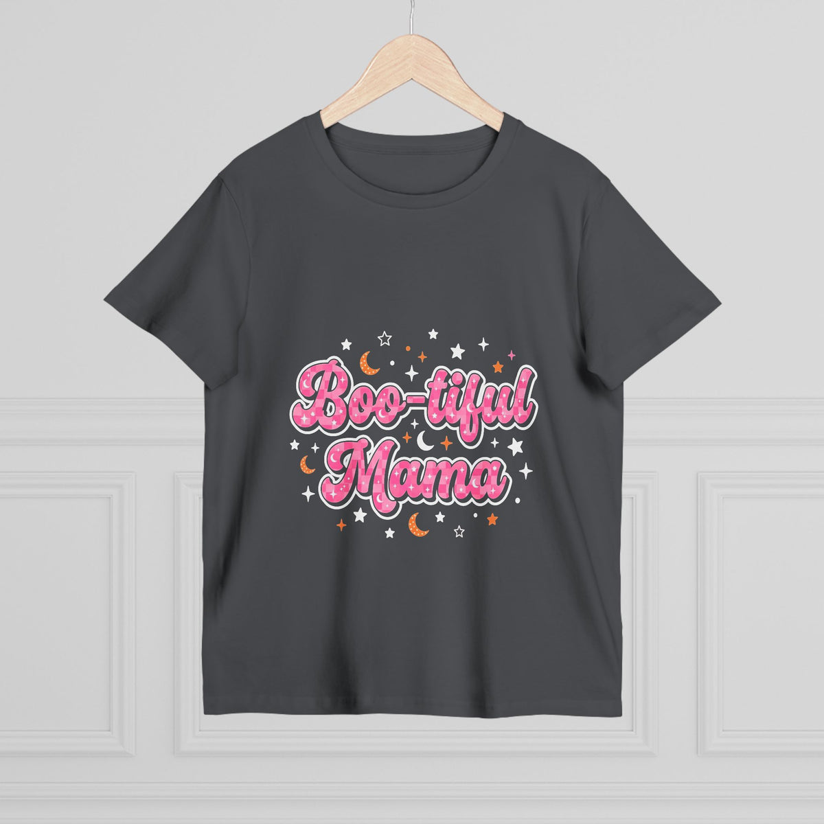 Boo-tiful Mama T-Shirt — Cute Halloween Mom Tee with Pink Script