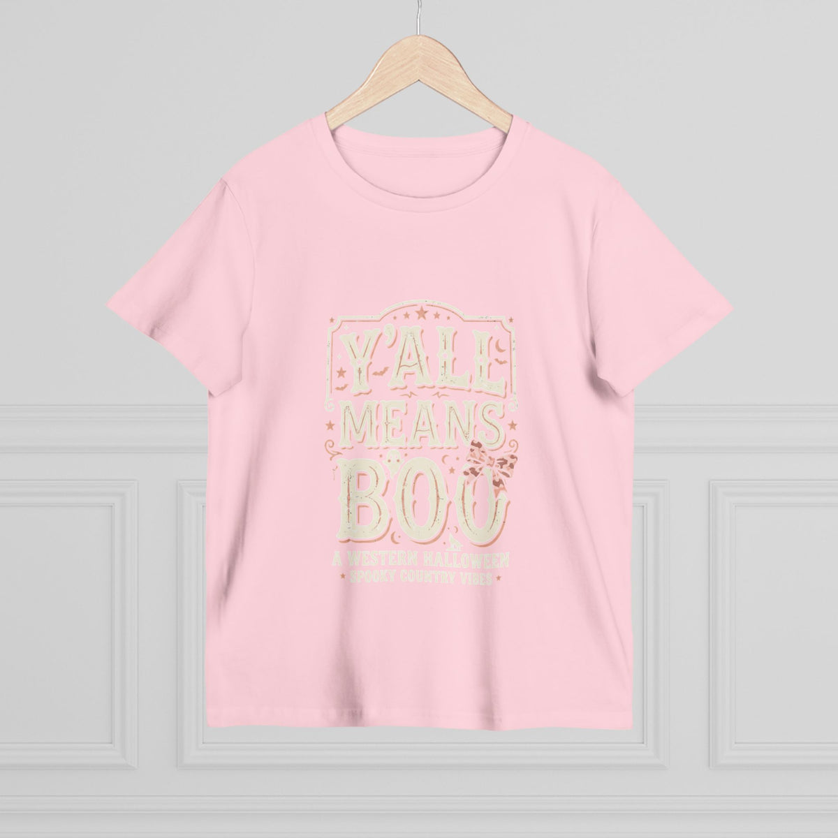 Women’s Tee - "Y'all Means Boo" Western Halloween Graphic Tee