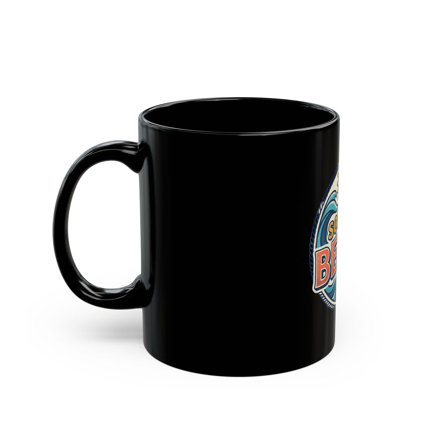Son of a Beach Mug – Funny Beach Coffee Cup, Summer Sun & Waves Design (11oz/15oz)