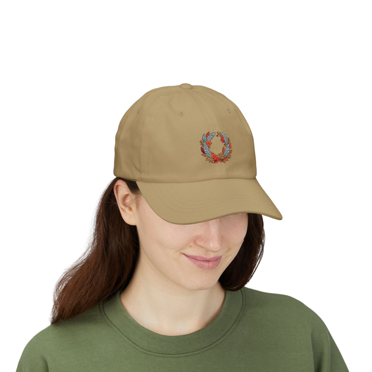 Floral Wreath Dad Cap – Embroidered Spring Flower Baseball Hat