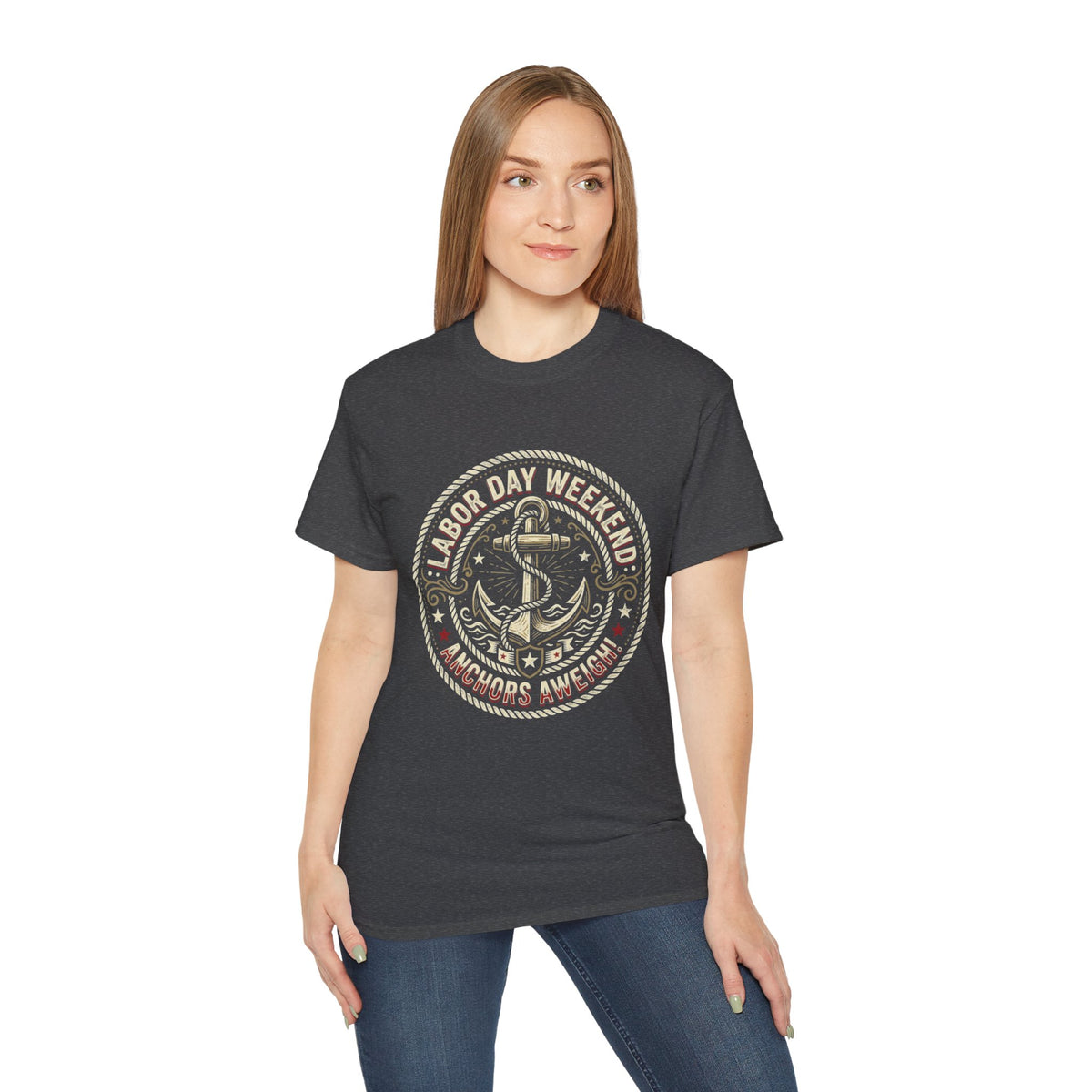 Labor Day Weekend Anchor Tee — Nantucket & New England Nautical Shirt