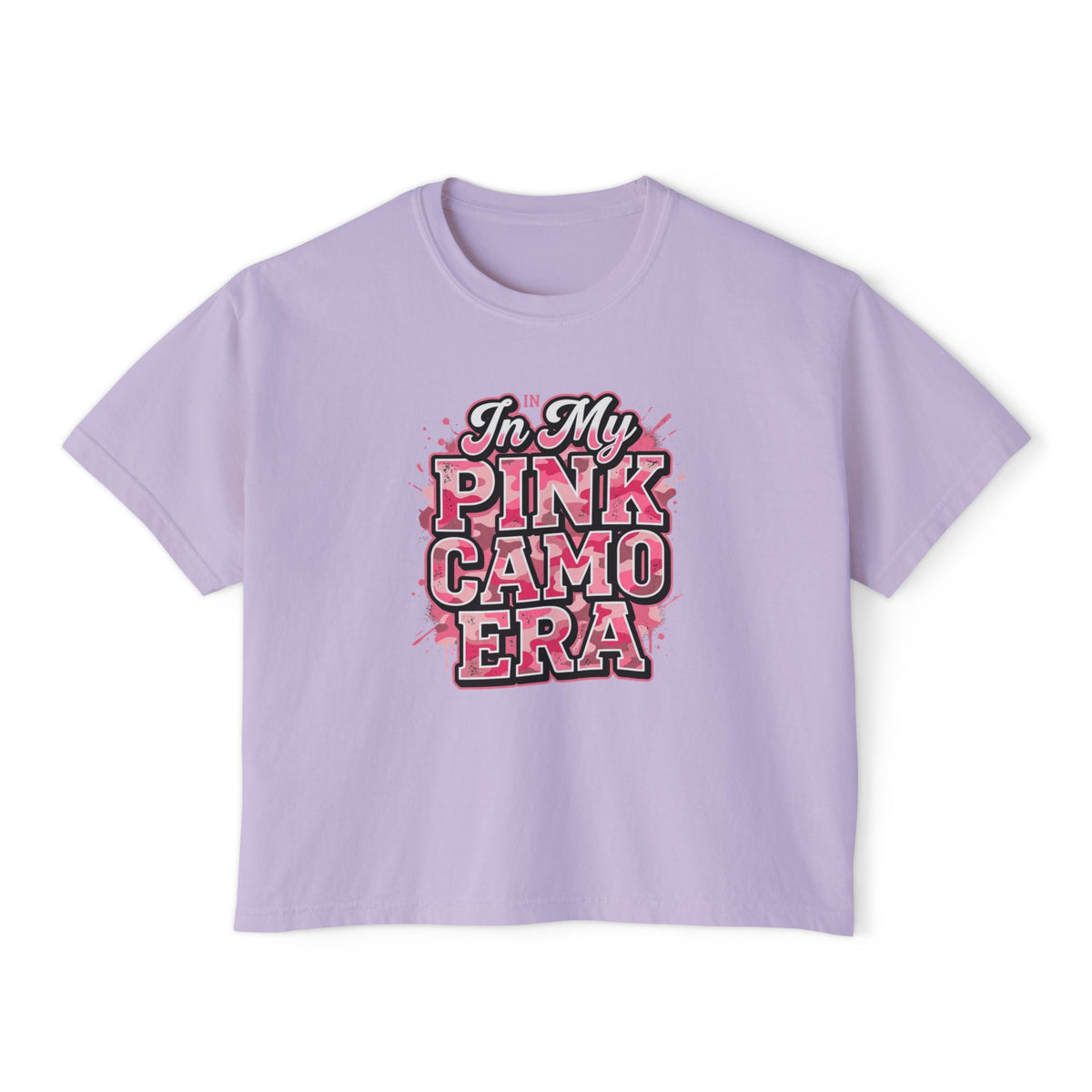 Pink Camo Tee — "In My Pink Camo Era" Women's Boxy Shirt