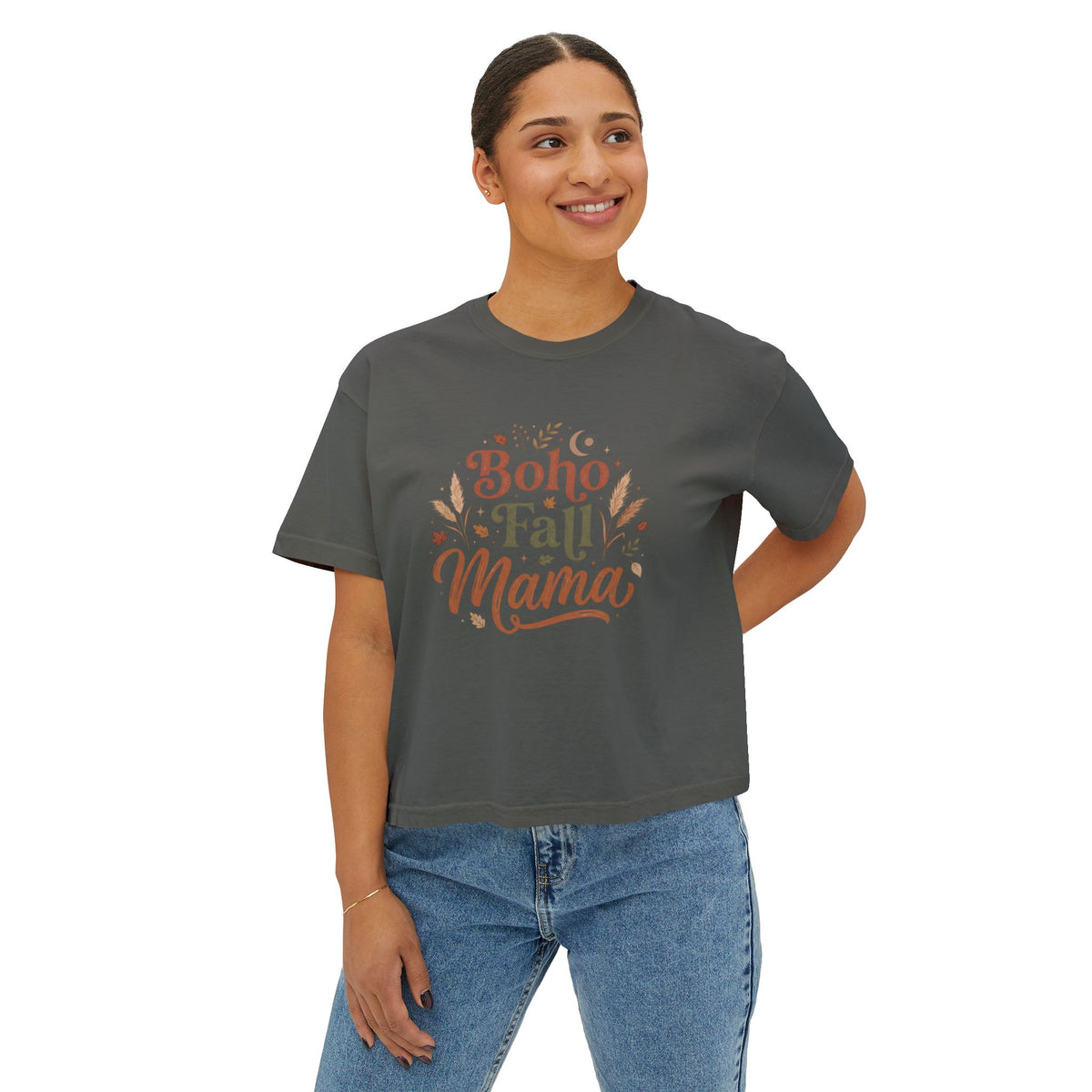 Boho Fall Mama Boxy Tee