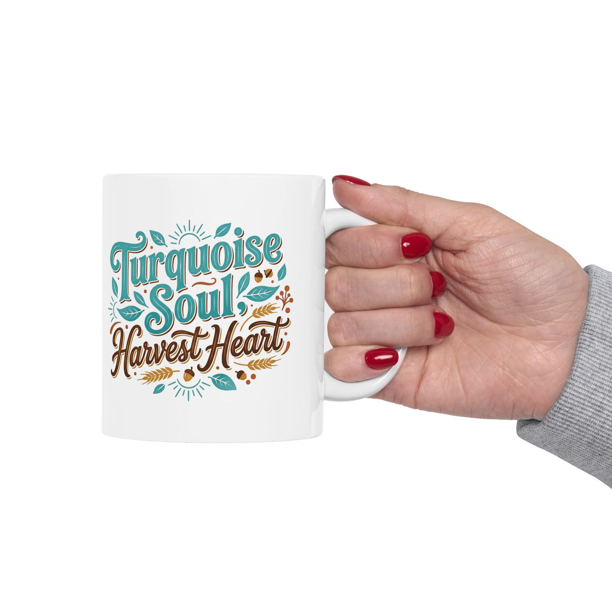 Ceramic Mug – 'Tutti Frutti & Harvest' Colorful Fall Coffee Cup (11oz, 15oz)