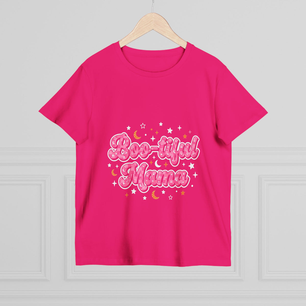 Boo-tiful Mama T-Shirt — Cute Halloween Mom Tee with Pink Script