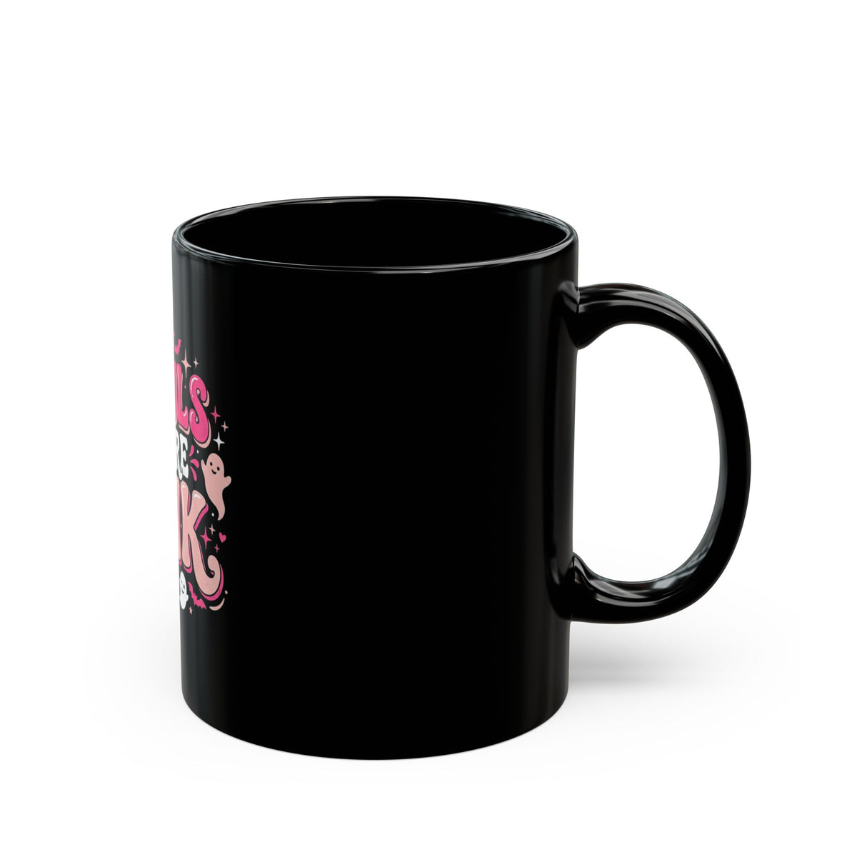 Ghouls Adore Pink Mug — Cute Halloween Ghosts Coffee Cup (11oz/15oz)