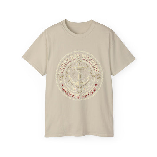 Labor Day Weekend Anchor Tee — Nantucket & New England Nautical Shirt