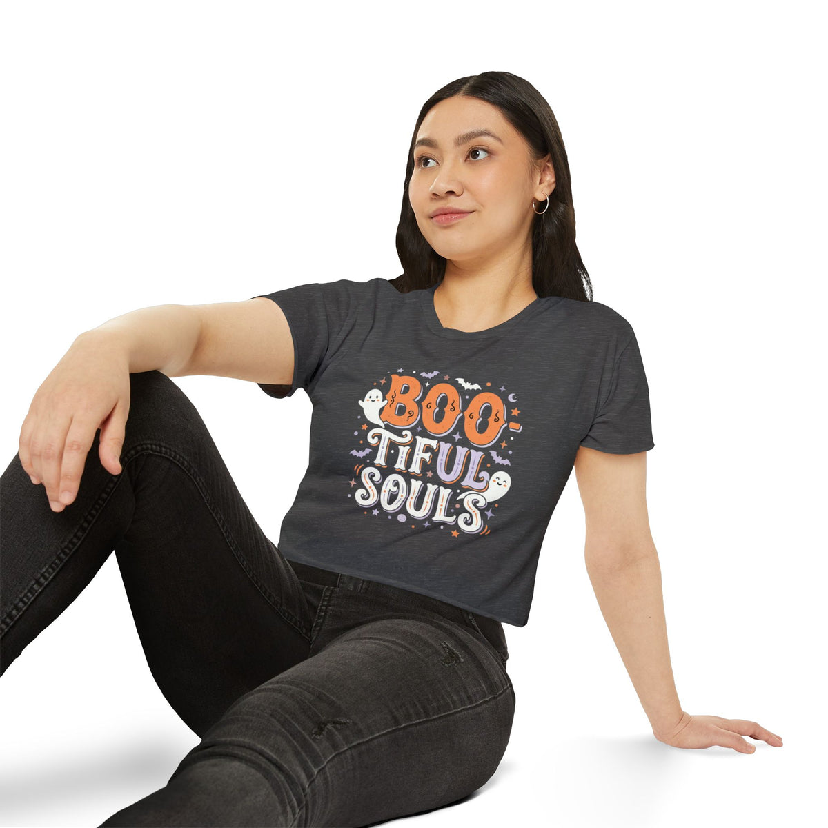 BOO-tiful Souls Crop Top | Halloween spooky lettering