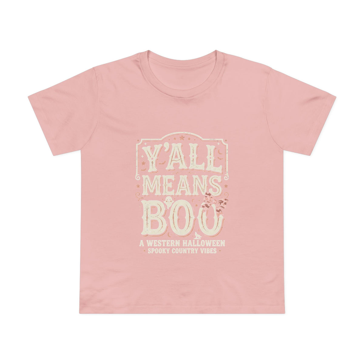 Women’s Tee - "Y'all Means Boo" Western Halloween Graphic Tee