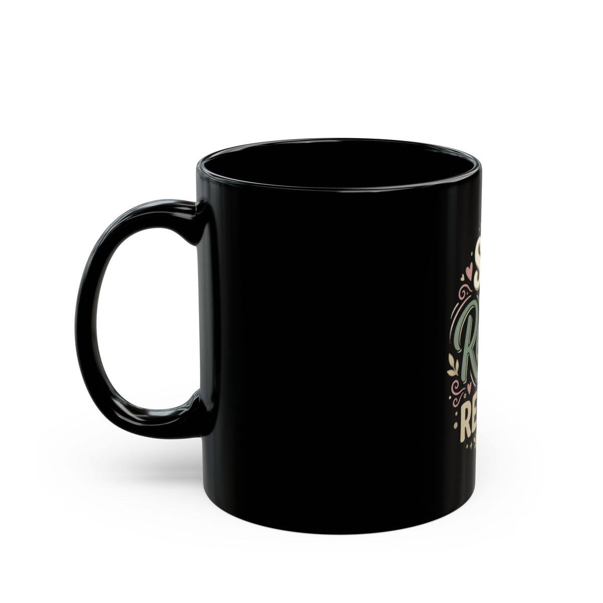 Sip, Relax, Repeat Mug – Black Ceramic Coffee Cup (11oz/15oz)