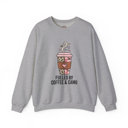 Coffee Lover Sweatshirt — Pink Leopard Coffee Cup Graphic Crewneck