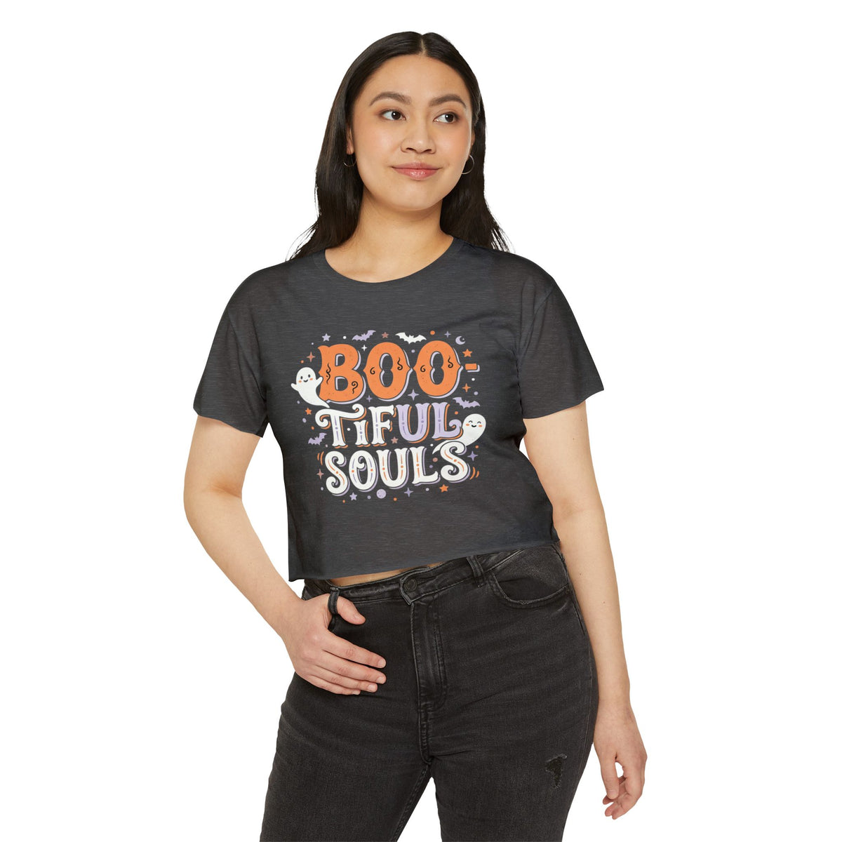 BOO-tiful Souls Crop Top | Halloween spooky lettering