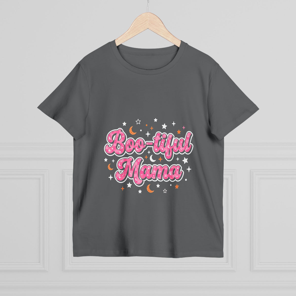 Boo-tiful Mama T-Shirt — Cute Halloween Mom Tee with Pink Script