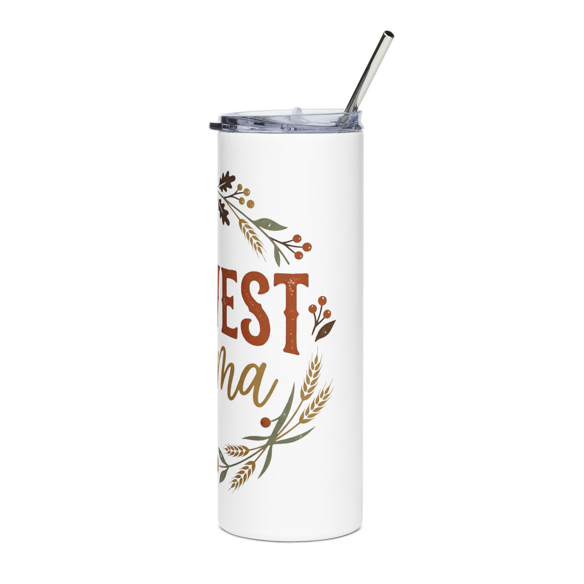 Harvest Mama 20oz Stainless Steel Tumbler – Autumn Floral Pumpkin Travel Cup