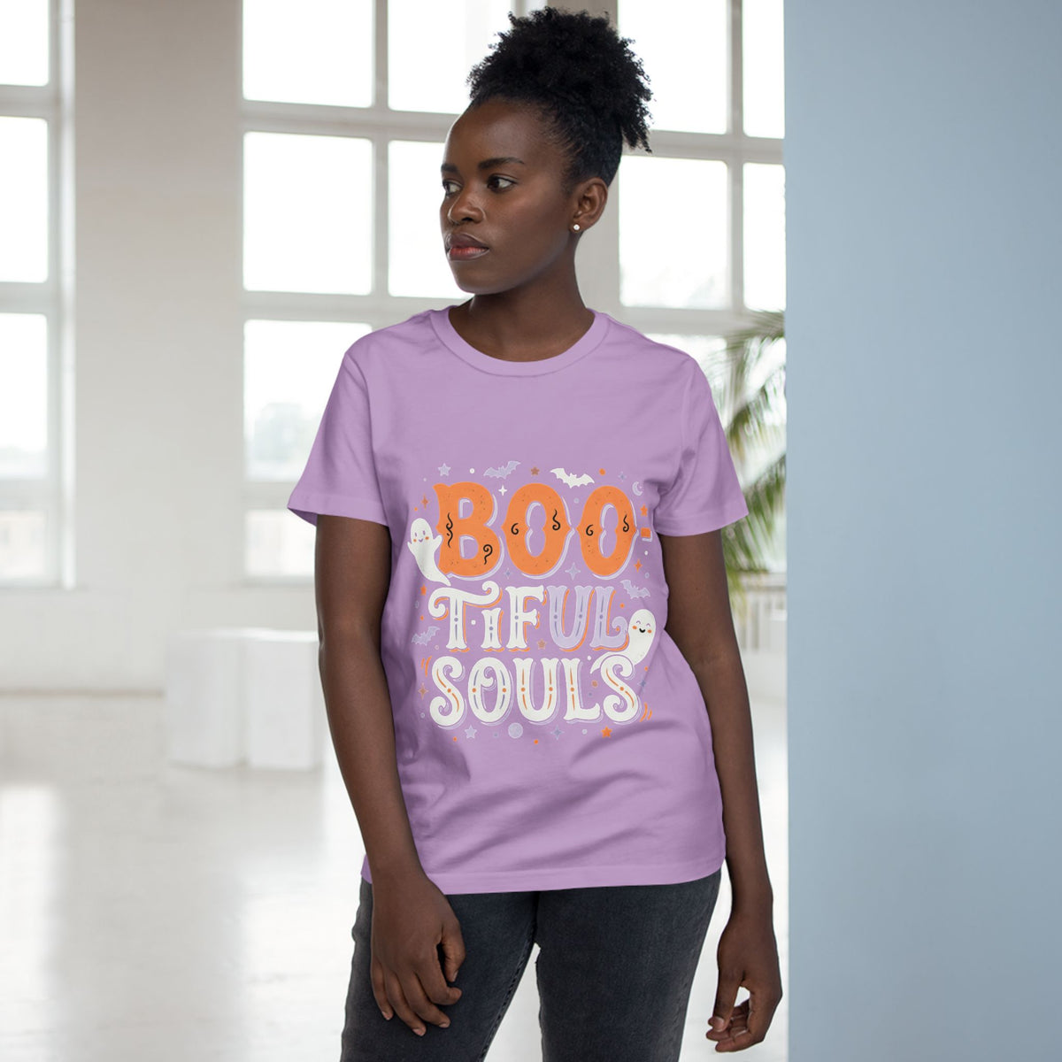 Boo-tiful Souls T-Shirt | Halloween ghost lettering, bats