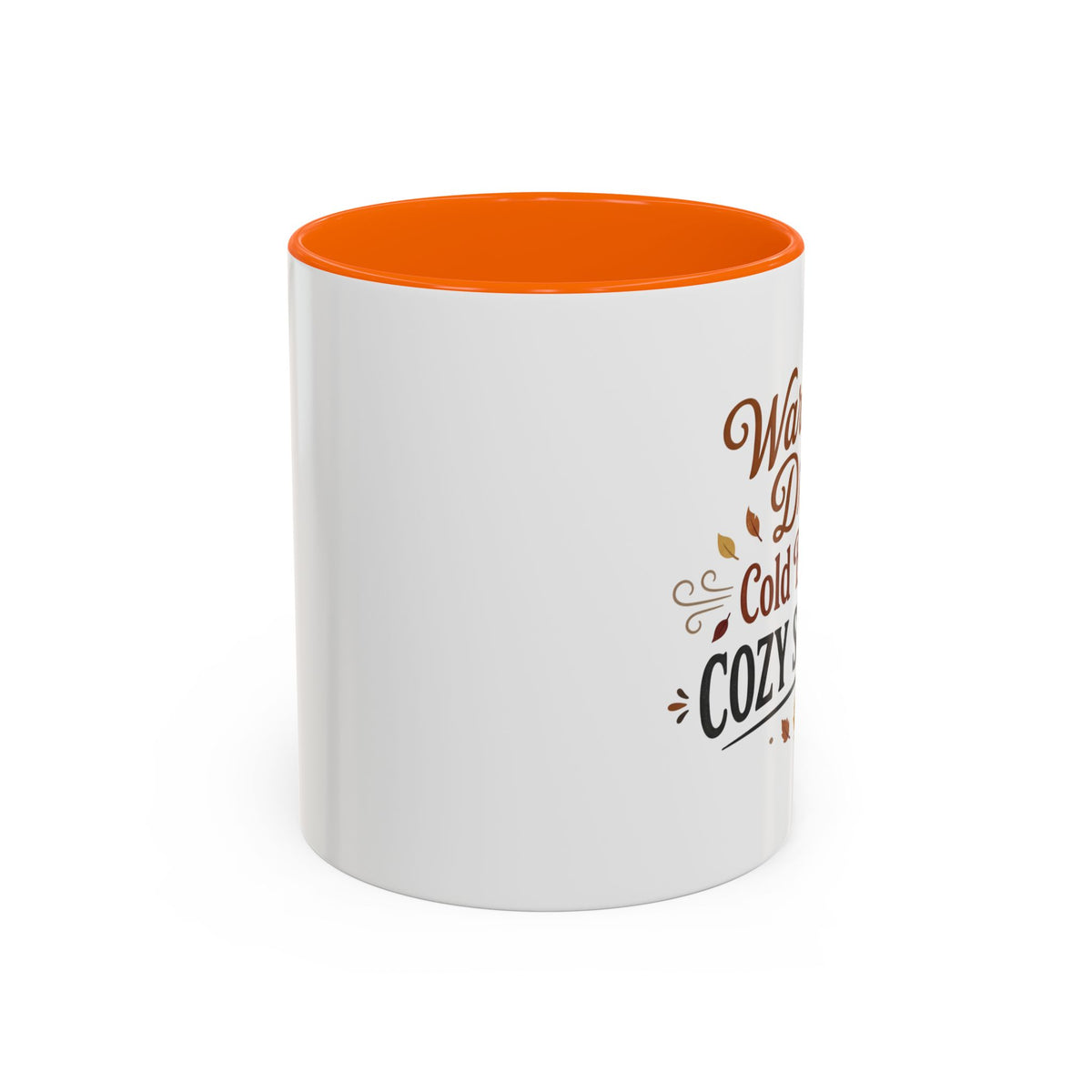 Cozy Season Accent Coffee Mug – "Warm Drink, Cold Breeze"