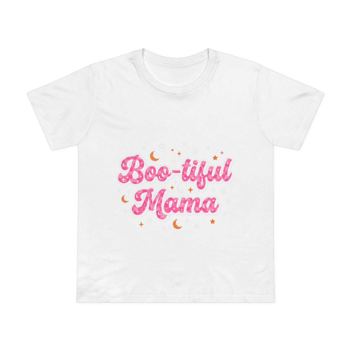 Boo-tiful Mama T-Shirt — Cute Halloween Mom Tee with Pink Script