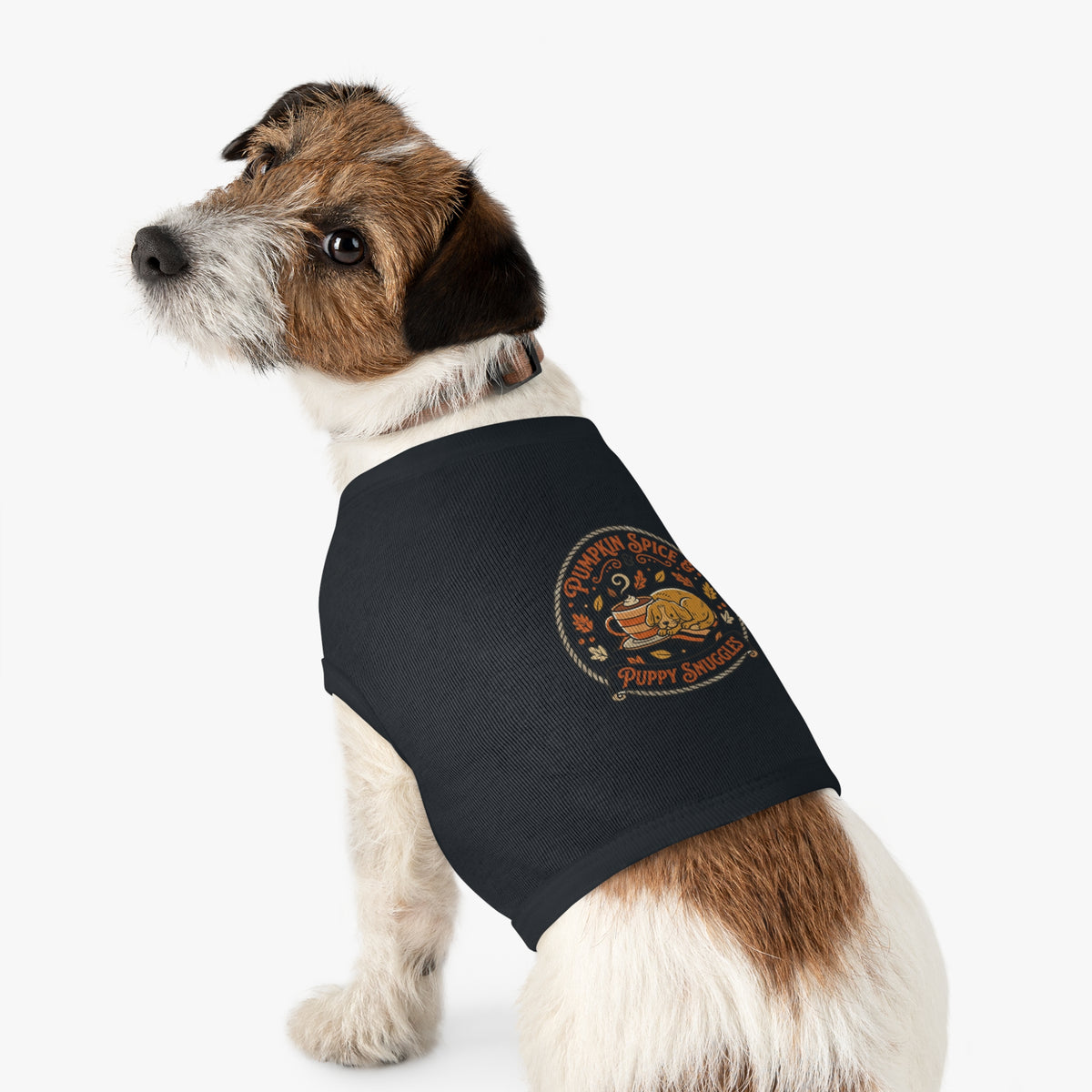 Pumpkin Spice & Puppy Snuggles Pet Tank Top — Fall Dog Shirt