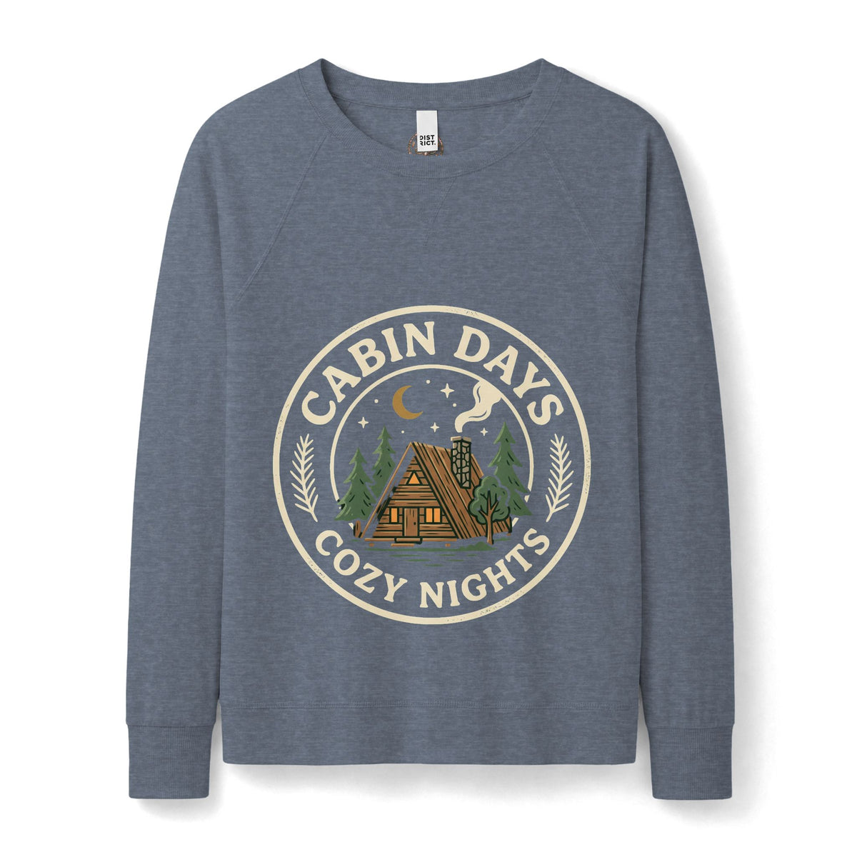 Cabin Days Cozy Nights Long Sleeve Crewneck — Women's Cabin Life Pullover