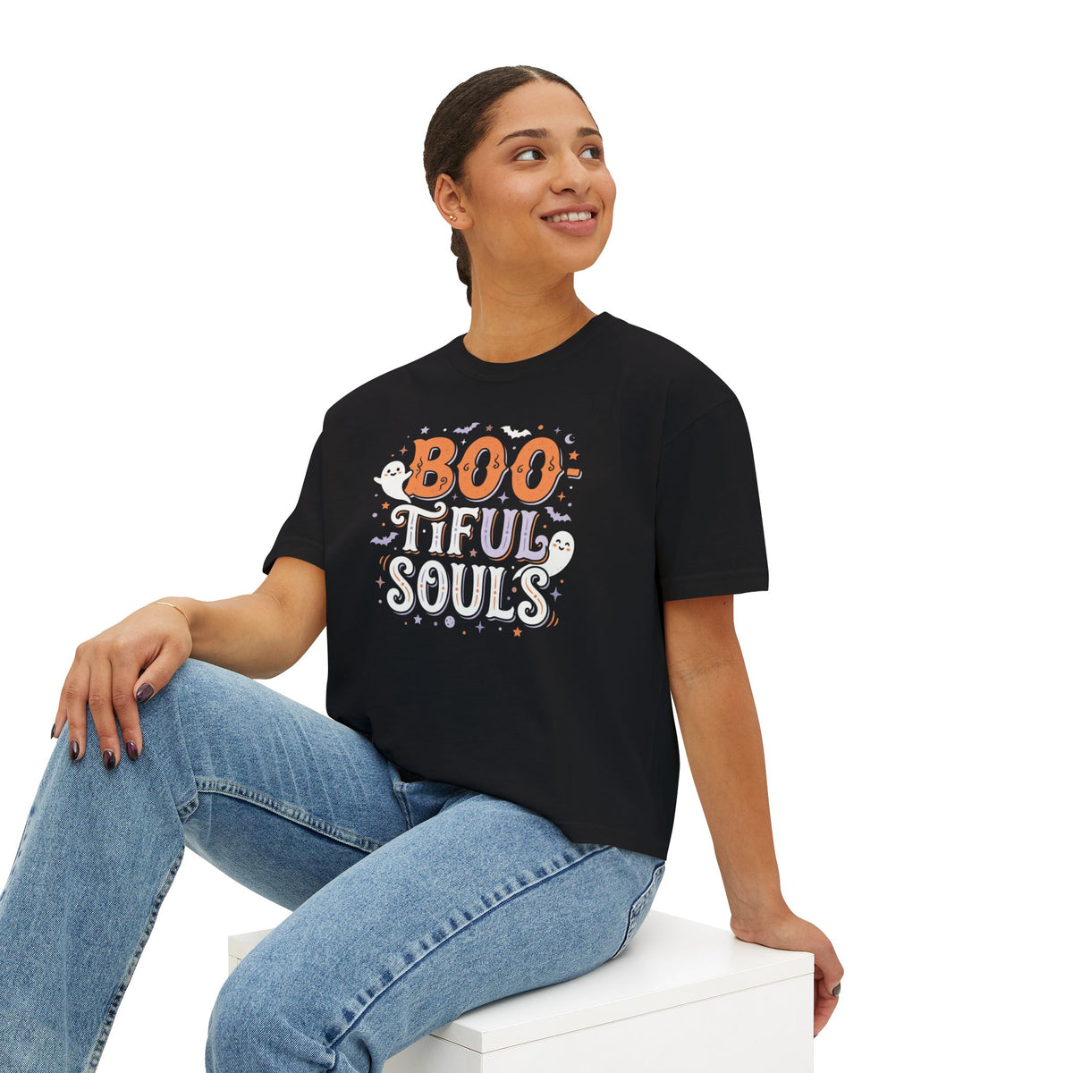 Boo-tiful Souls Tee | Halloween ghosts, pastel spooky design