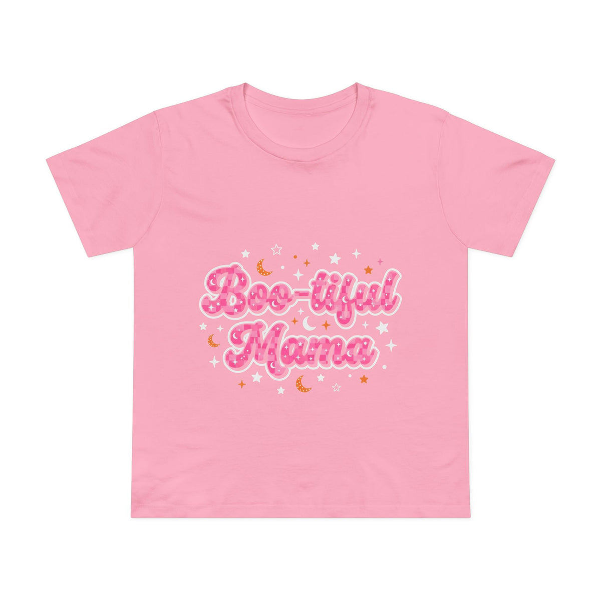 Boo-tiful Mama T-Shirt — Cute Halloween Mom Tee with Pink Script