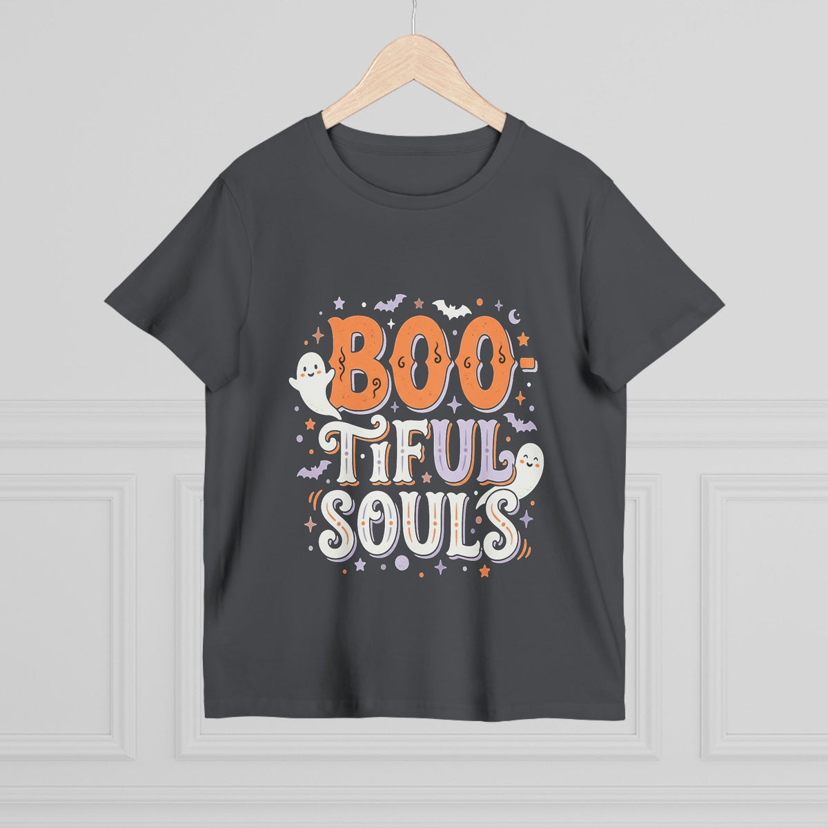 Boo-tiful Souls T-Shirt | Halloween ghost lettering, bats