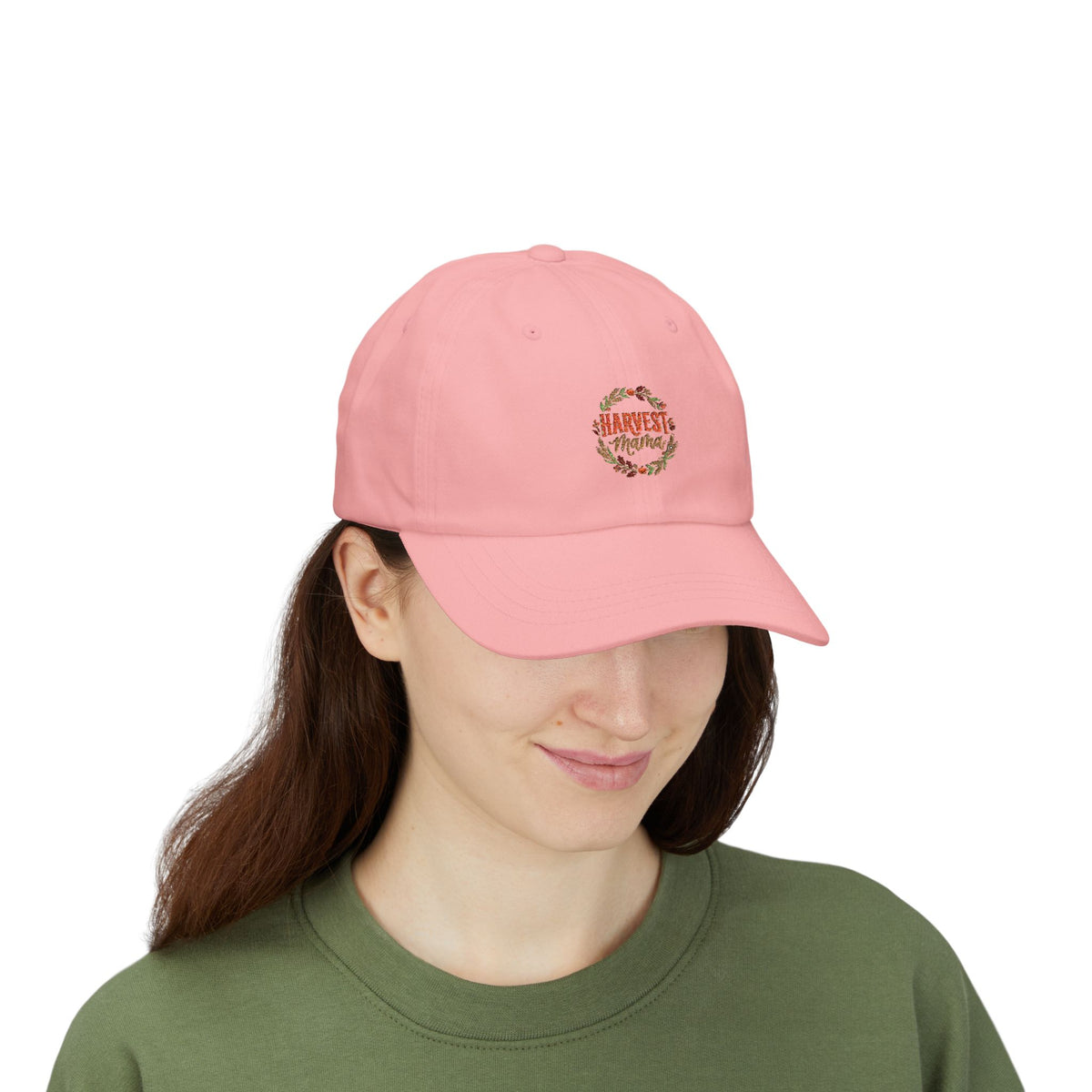 Harvest Floral Dad Cap — Autumn Harvest Hat with Floral Wreath