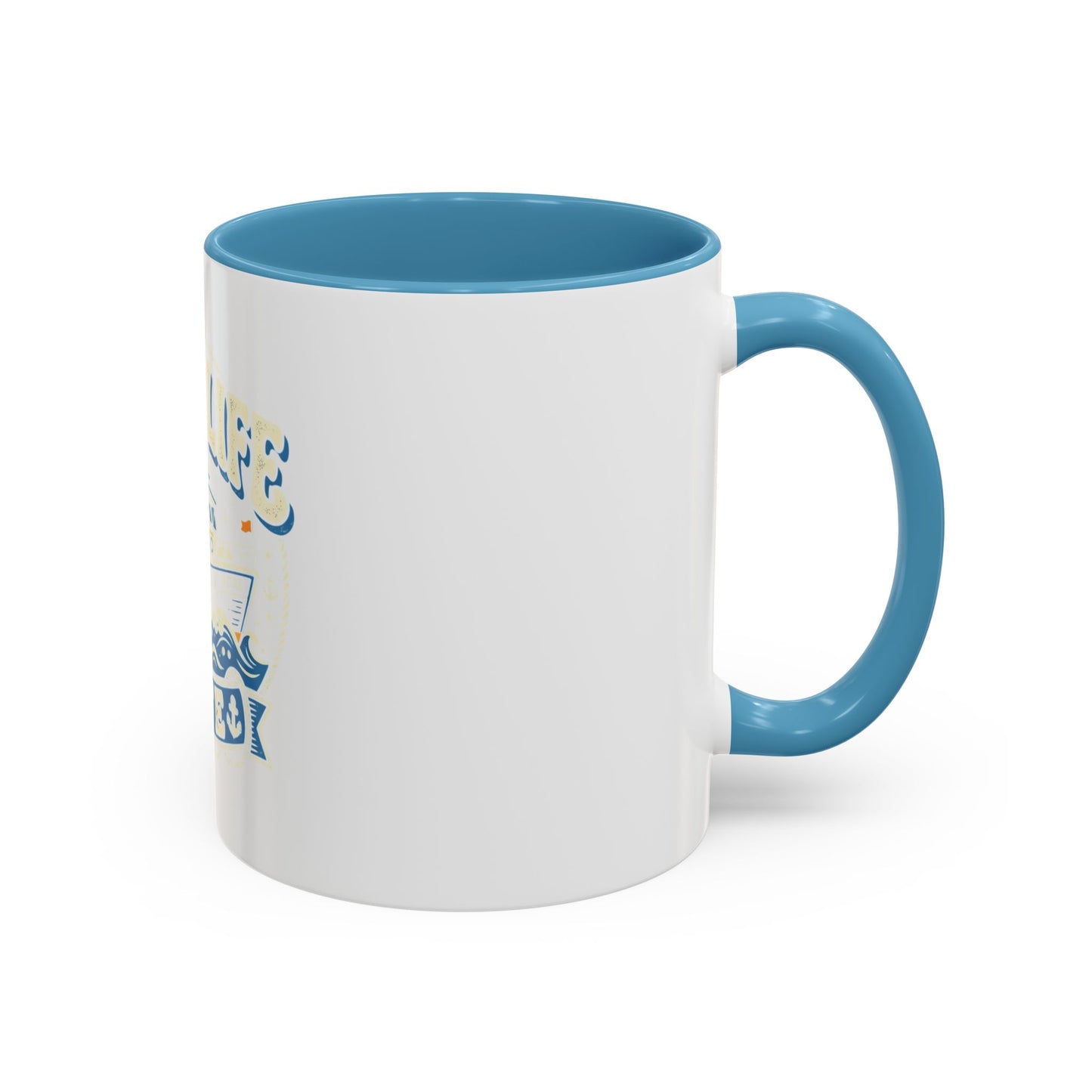 Boat Life Accent Coffee Mug — Nautical Marine Boat Lover Gift (11/15oz)