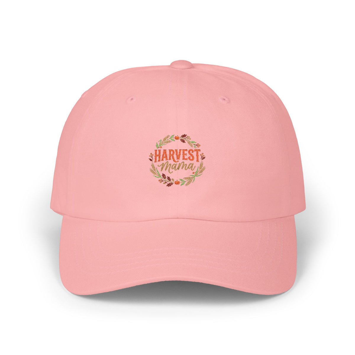 Harvest Floral Dad Cap — Autumn Harvest Hat with Floral Wreath