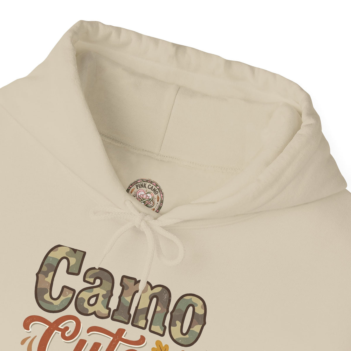 Camo Cute for Fall Hoodie — Autumn Camo Graphic Pullover for Women & Kids
