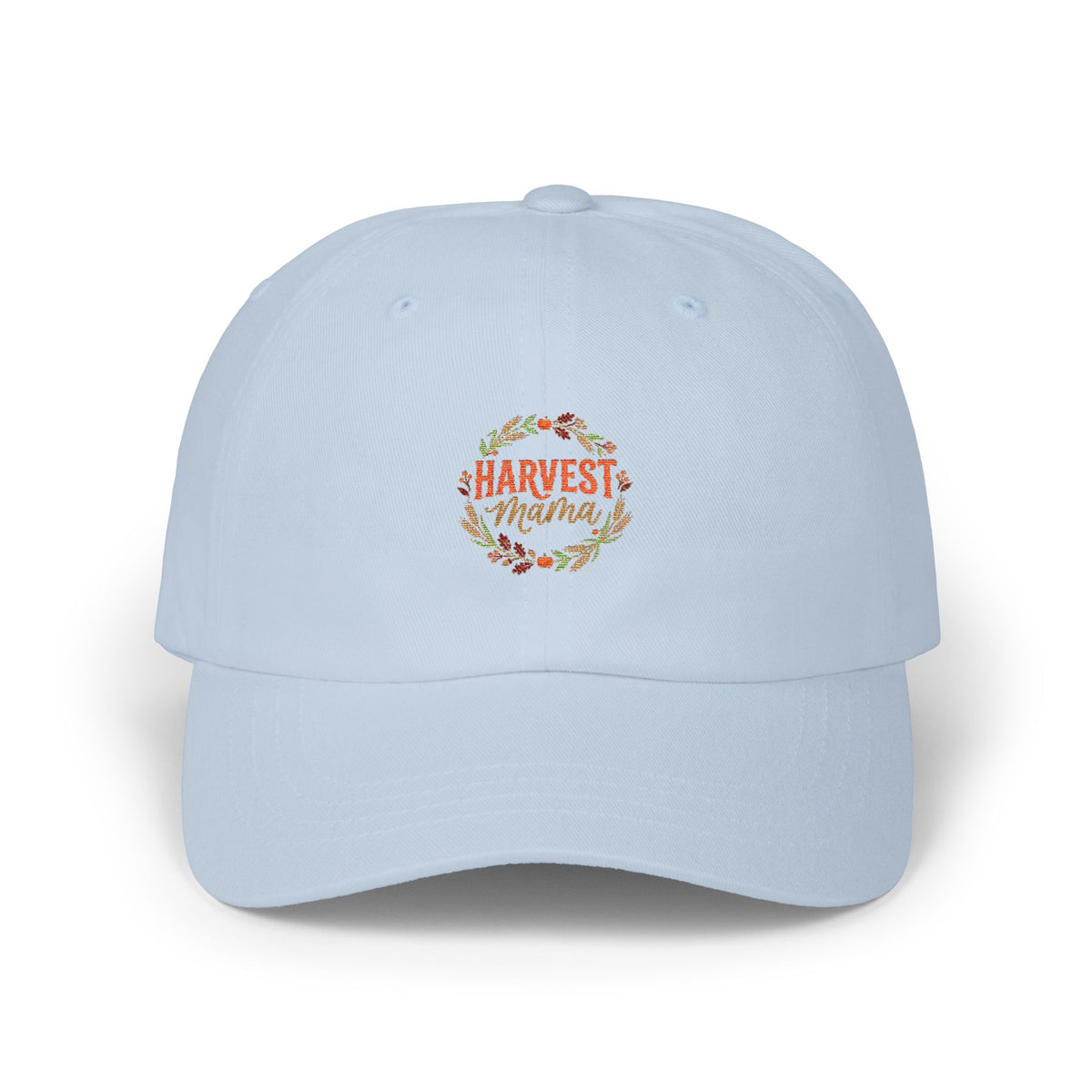Harvest Floral Dad Cap — Autumn Harvest Hat with Floral Wreath