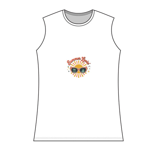 Summer Vibes Women's Tank Top — Retro Sunglasses Graphic
