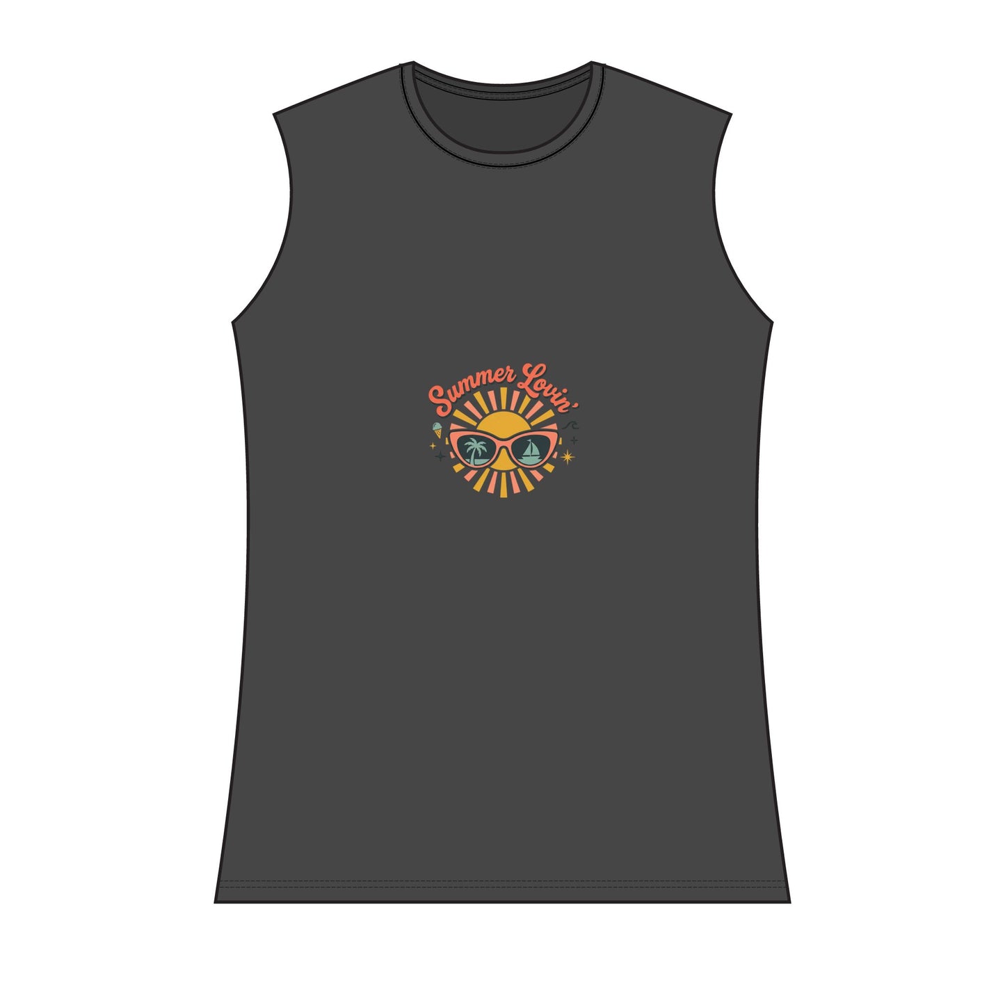 Summer Vibes Women's Tank Top — Retro Sunglasses Graphic