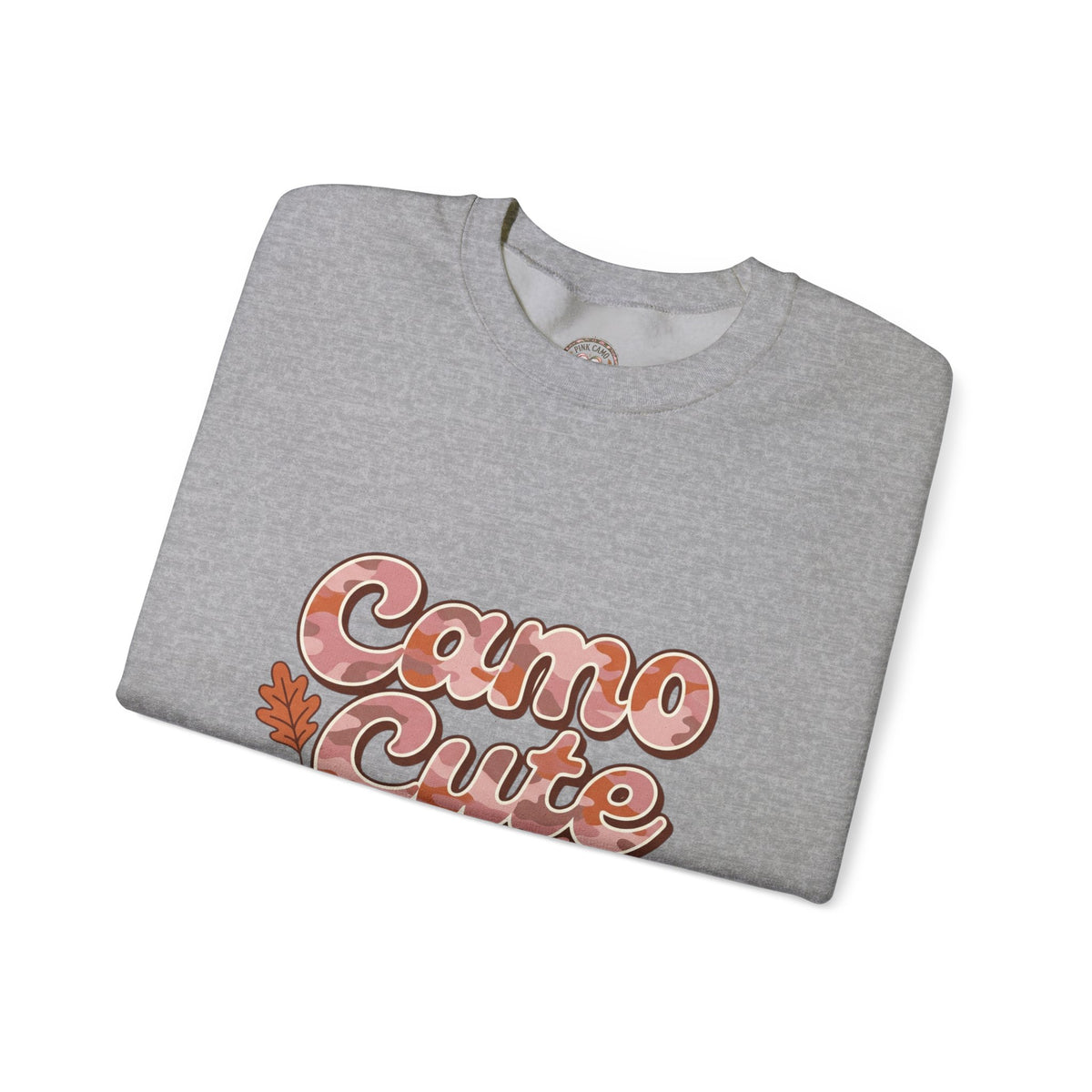 Fall 'Camo Cute for Fall' Crewneck Sweatshirt — Women's Autumn Graphic Pullover