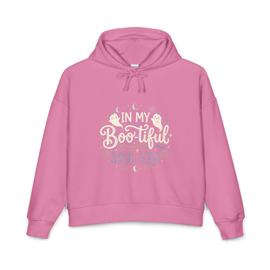 Women's Hoodie — "In My Boo-tiful Soul Era" Halloween Graphic Pullover