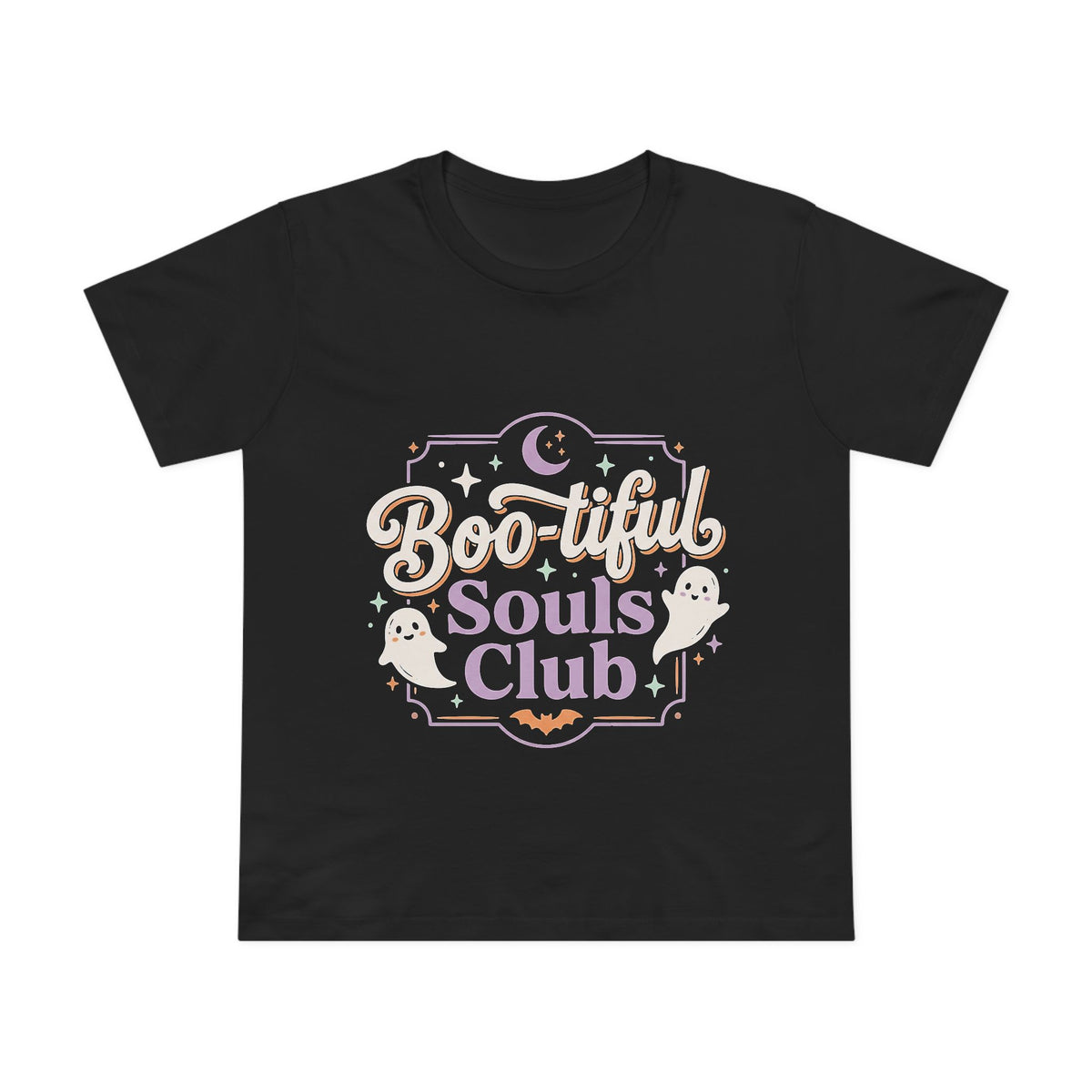 Boo-tiful Souls Club Tee — Women’s Halloween Ghost Graphic T-Shirt