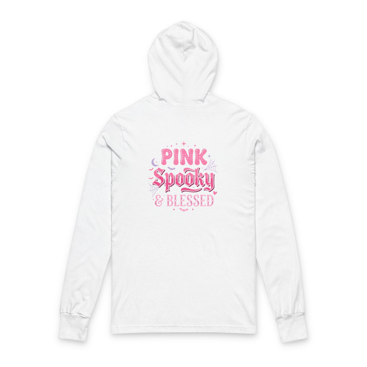 Pink Spooky & Blessed Hooded Long Sleeve Tee